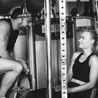 A trainer and client